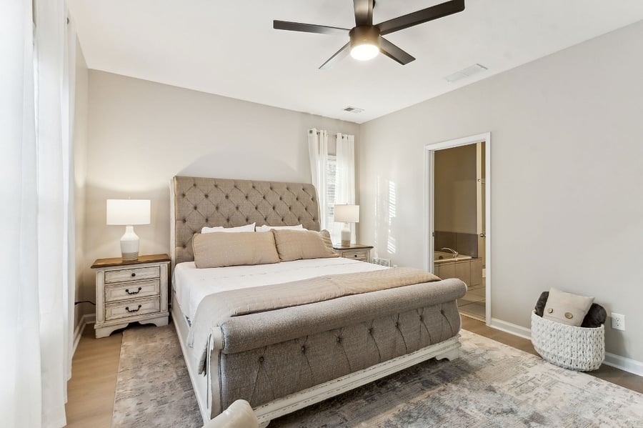 Primary King Bedroom located on first floor with en suite bathroom