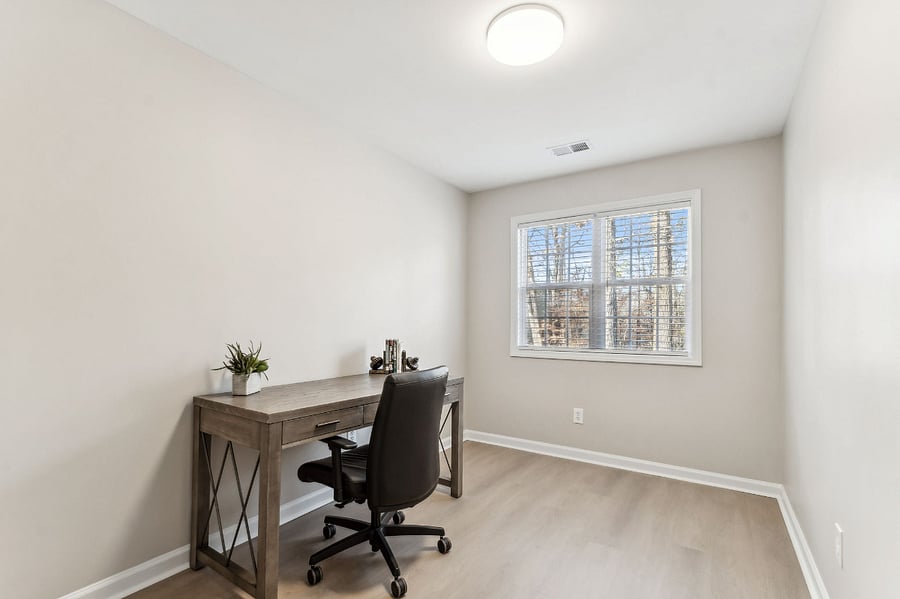 Dedicated work from home space in second floor bedroom