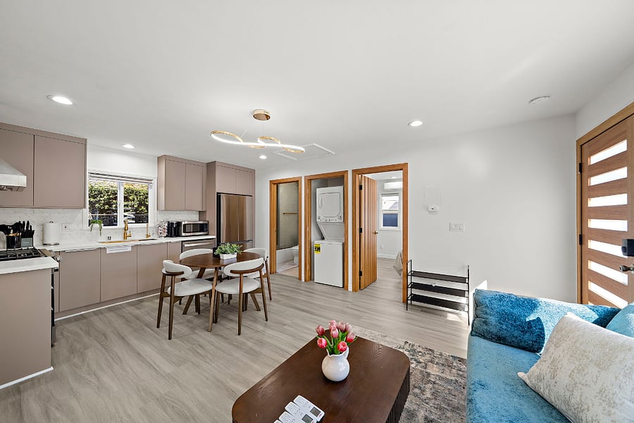 ADU living room and kitchen 
