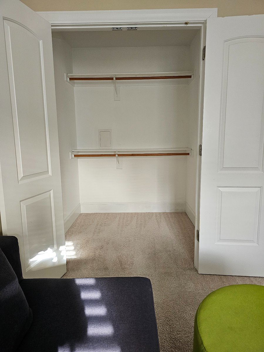 Large walk in closet. 