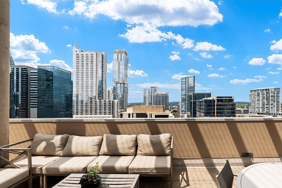 building amenity rooftop pool deck