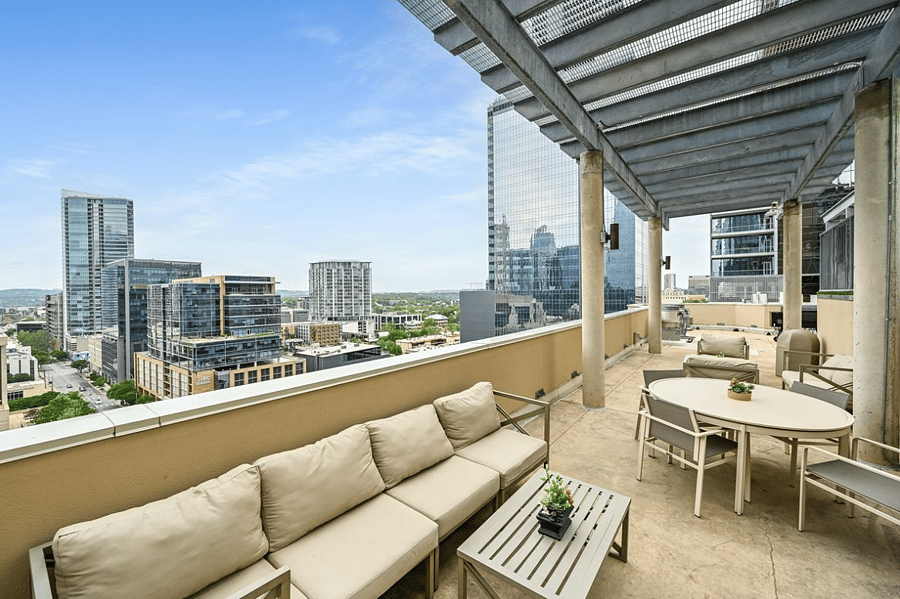 building amenity rooftop pool deck