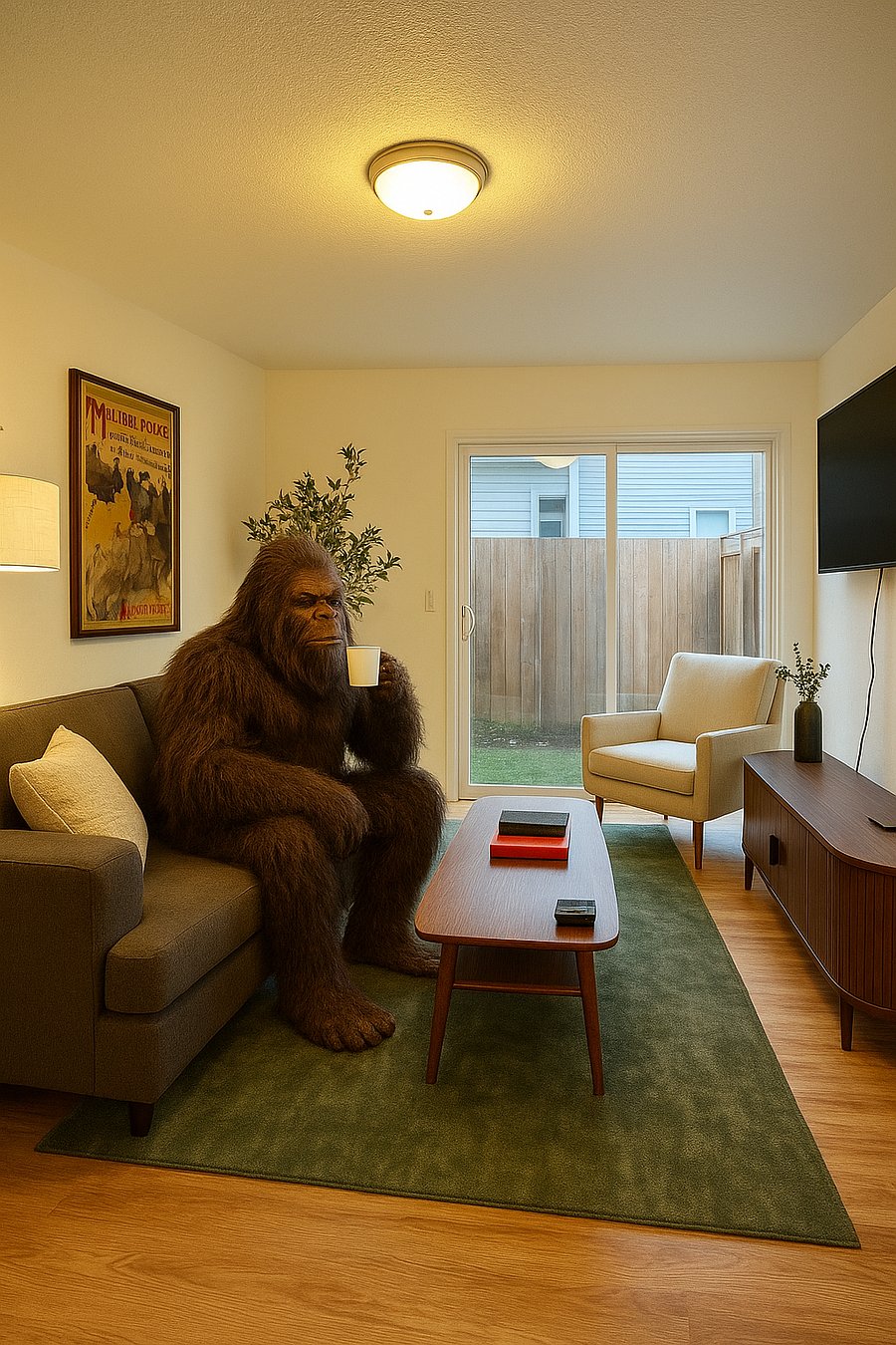 AI generated, but Im sure Sasquatch would enjoy his stay