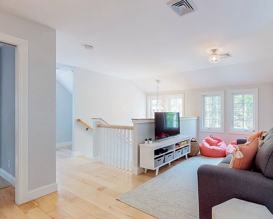 loft area with queen sleeper sofa