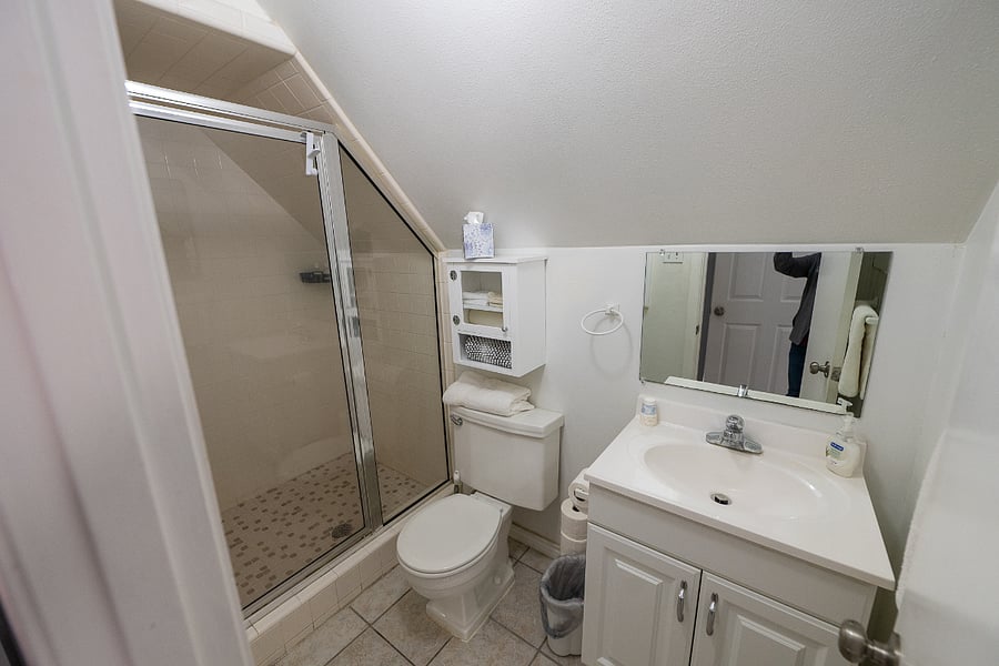 shared upstairs 1/2 bathroom