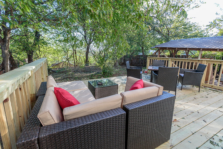Private patio off great room