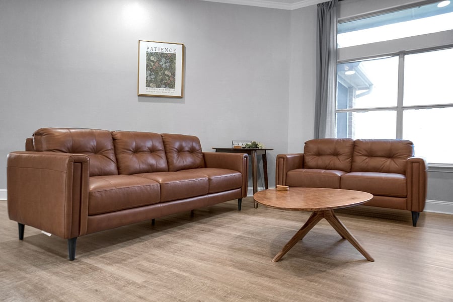 Leather furnishings throughout the home, no carpet and pet friendly