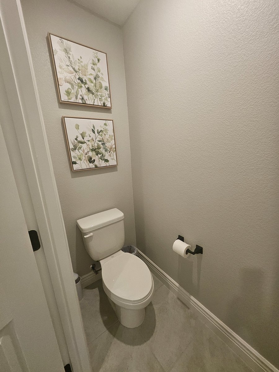 Toilet in master bedroom