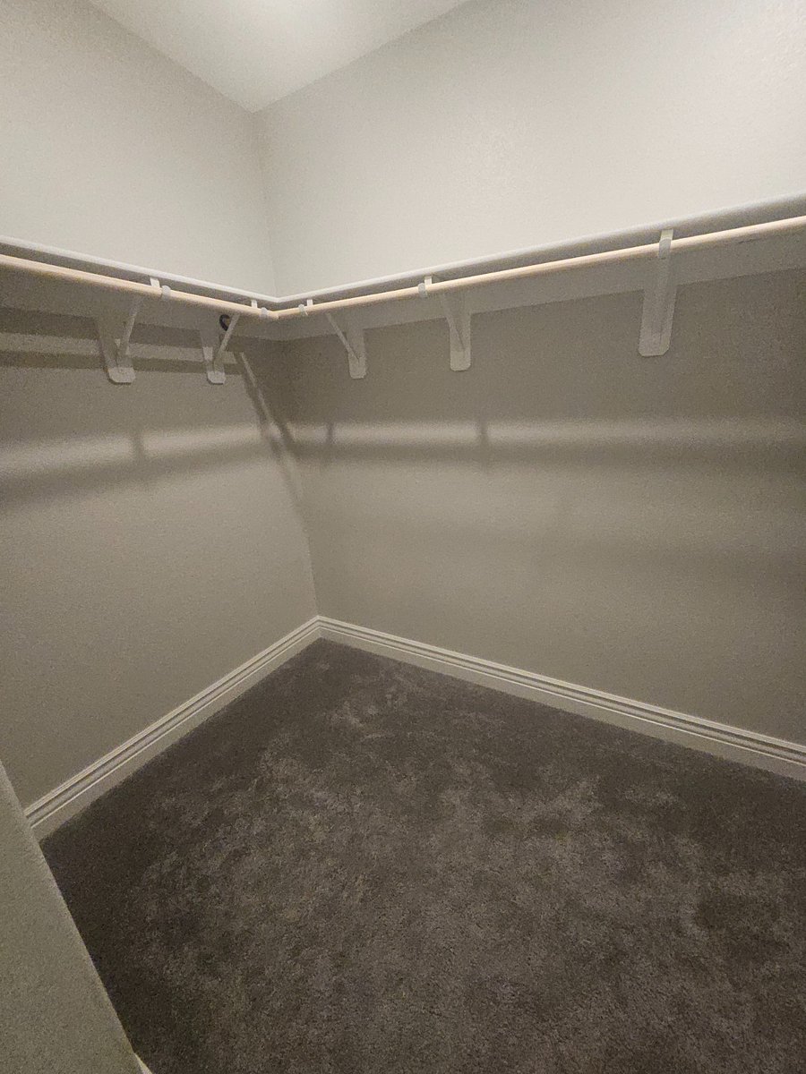 Upstairs master bedroom closet
