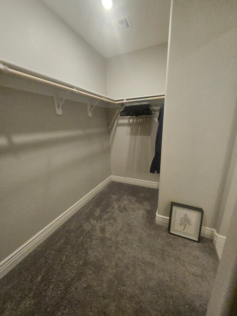 Upstairs master bedroom closet