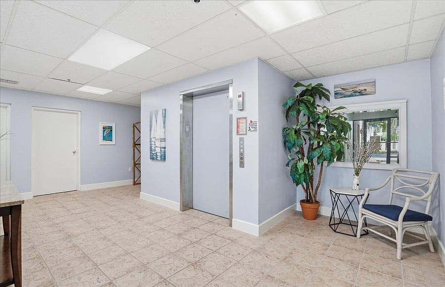 Lobby with elevator or stairs to 3rd floor