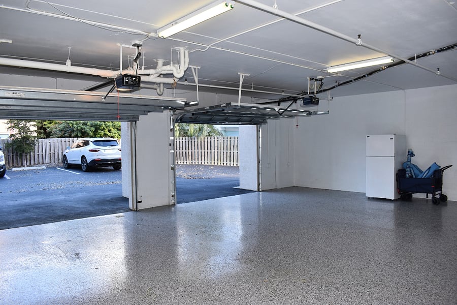 Private 833 SF garage with extra refrigerator and beach equipment