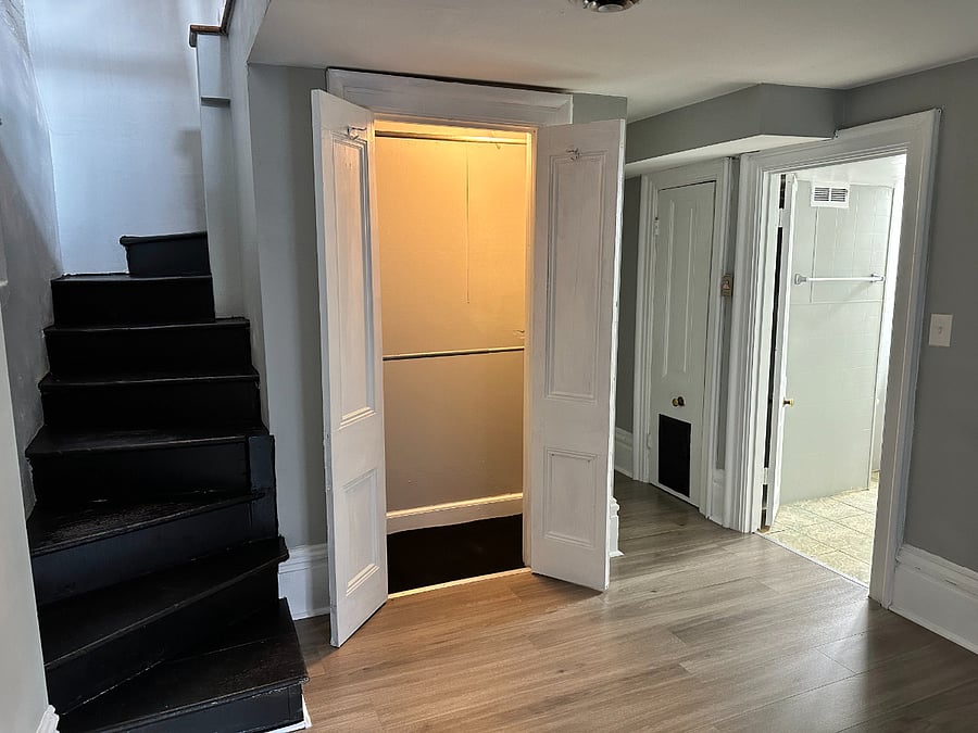 Stairs to bedroom and closet