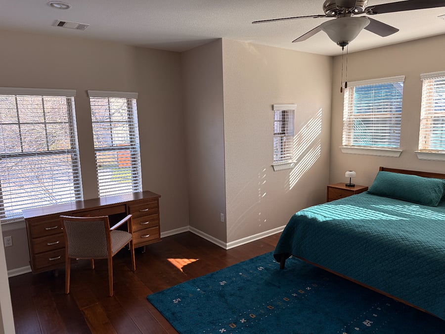 Primary suite with workspace available