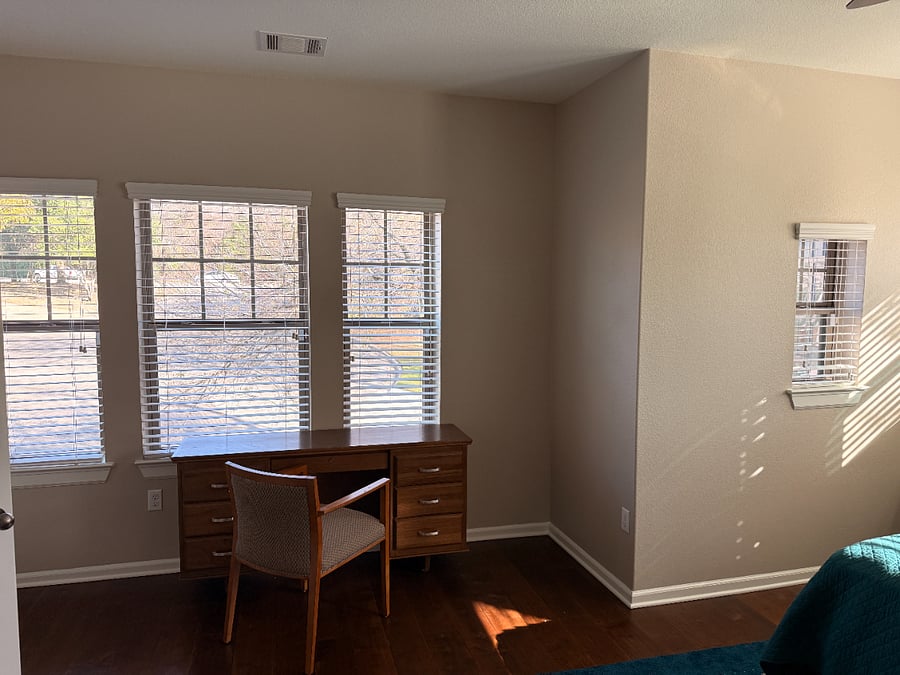 workspace in primary bedroom