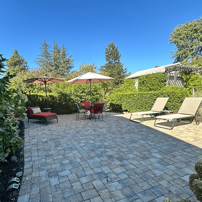 Private courtyard for al fresco dining and fresh air relaxation.