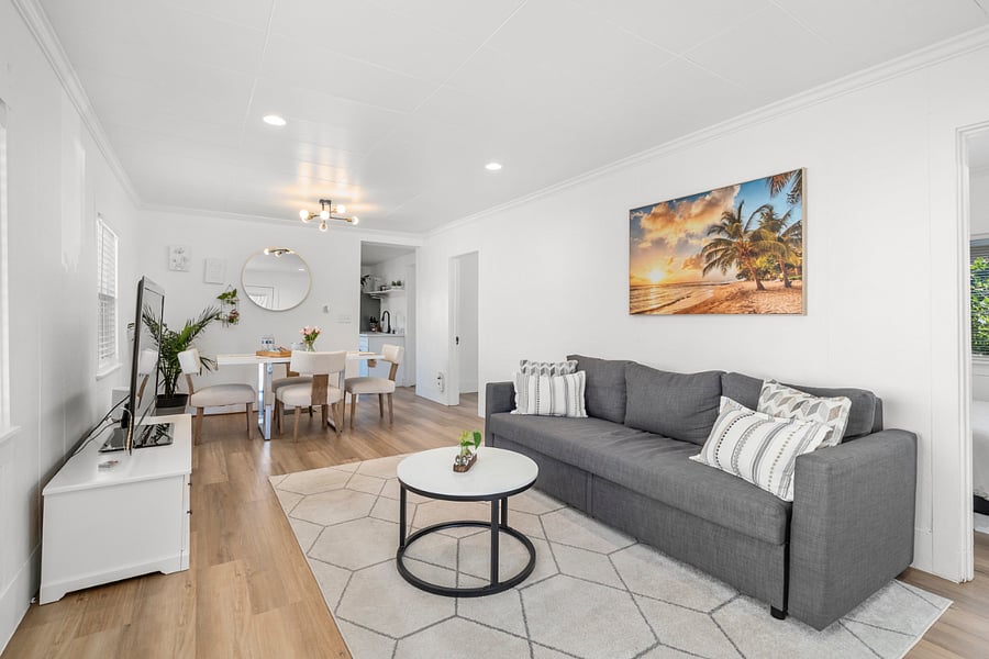Open concept living/dining room