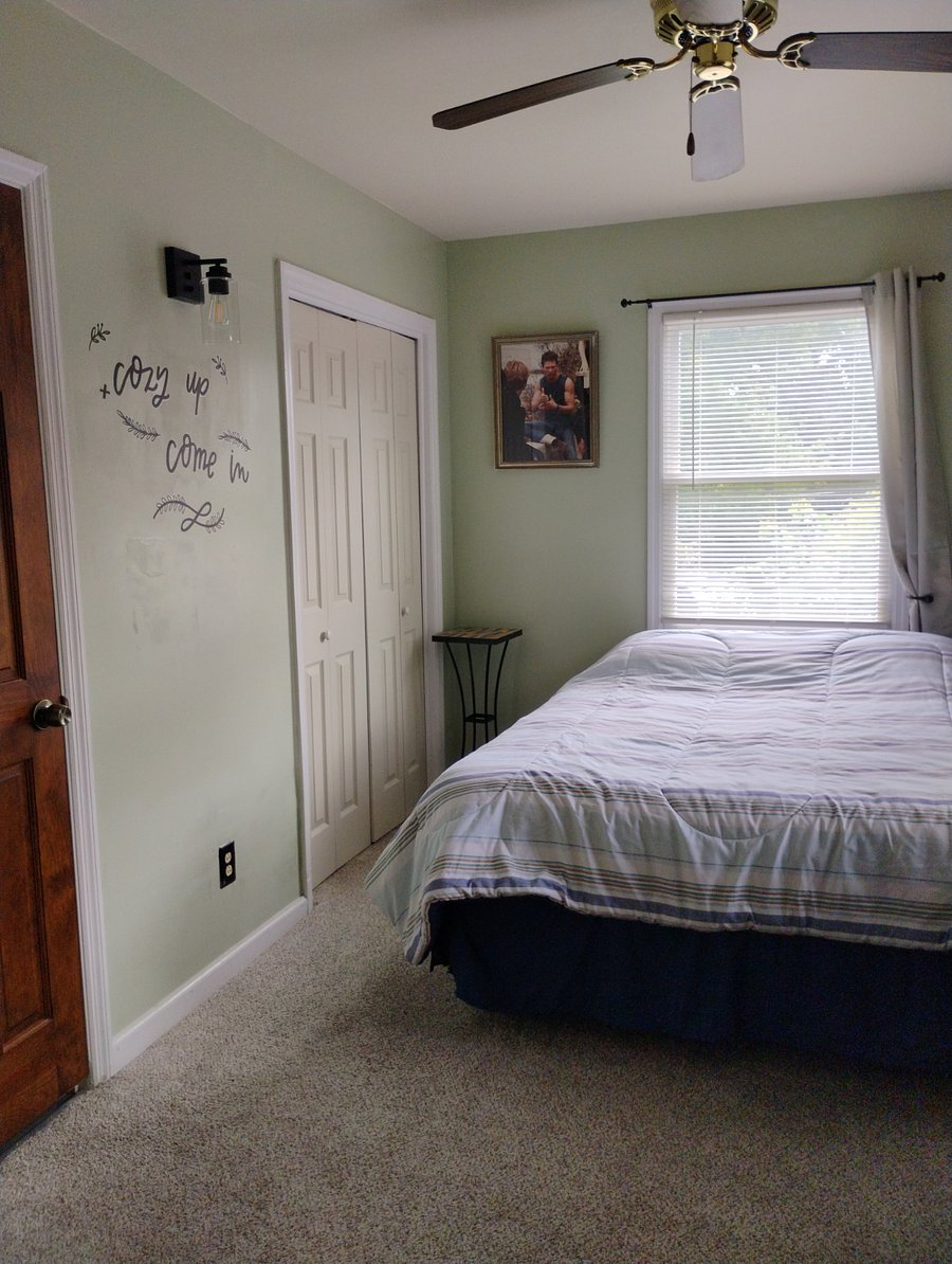 Bright bedroom and nice large closet