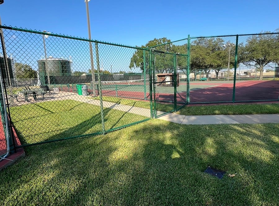 Neighborhood tennis courts.