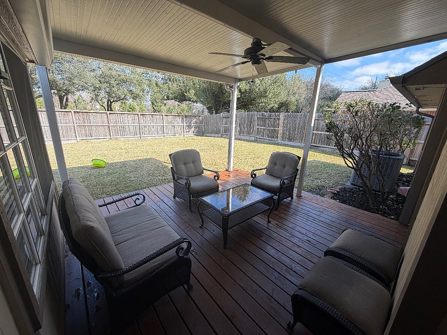 Covered patio.