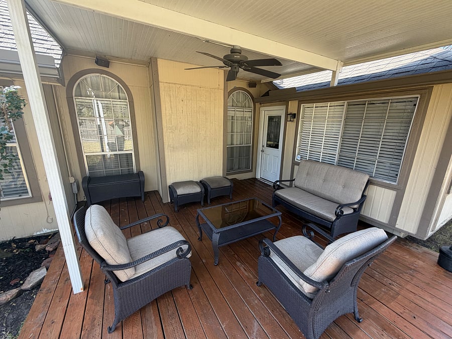 Covered patio.