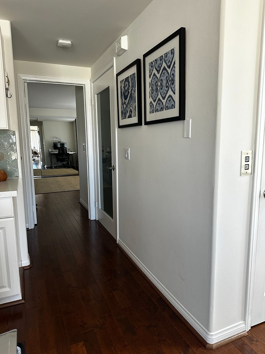 Second floor hallway from kitchen to office