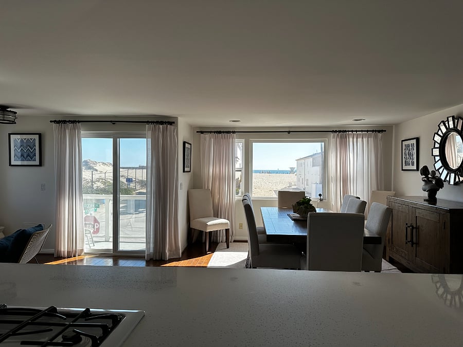 Second floor dining and living space
