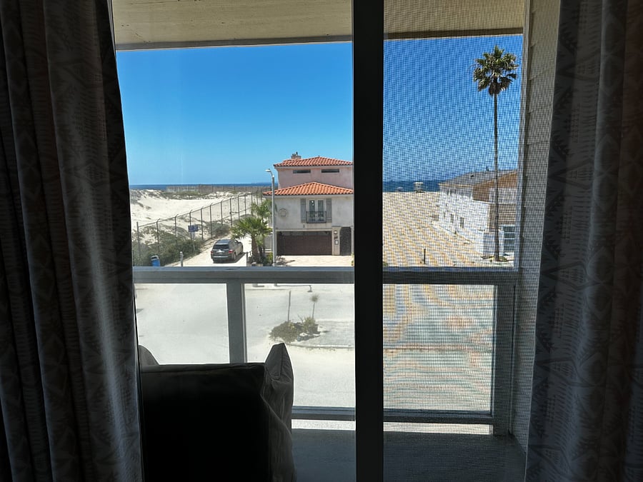View from third floor balcony