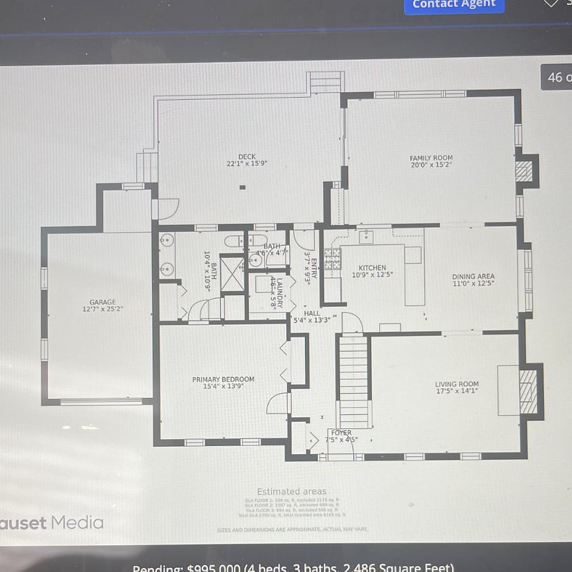 First floor layout. Shared space.