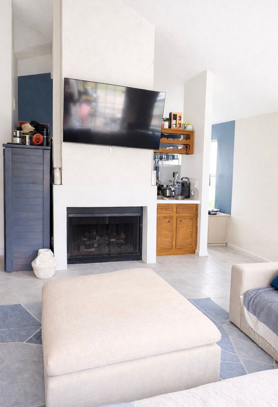 Double sided fire place