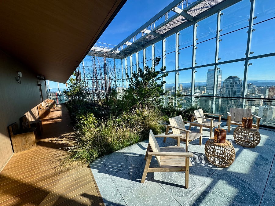 Secret garden on top of the building