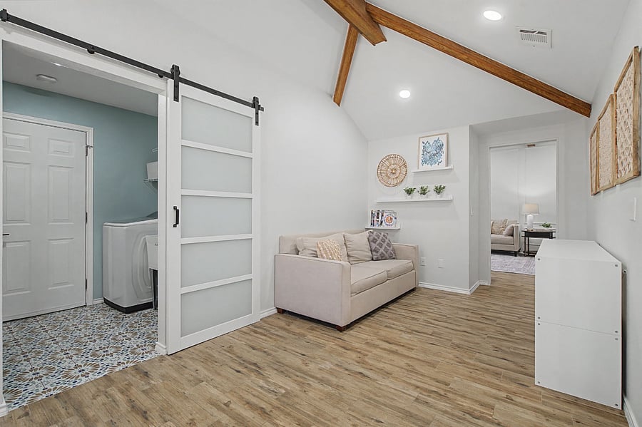 Family nook and laundry room