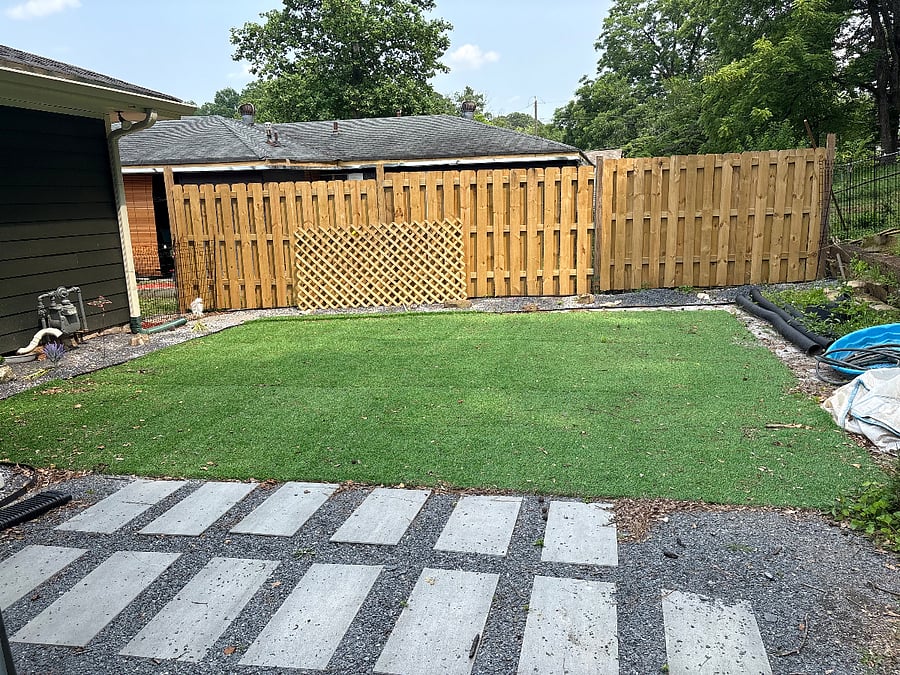 Lower tier of the backyard 