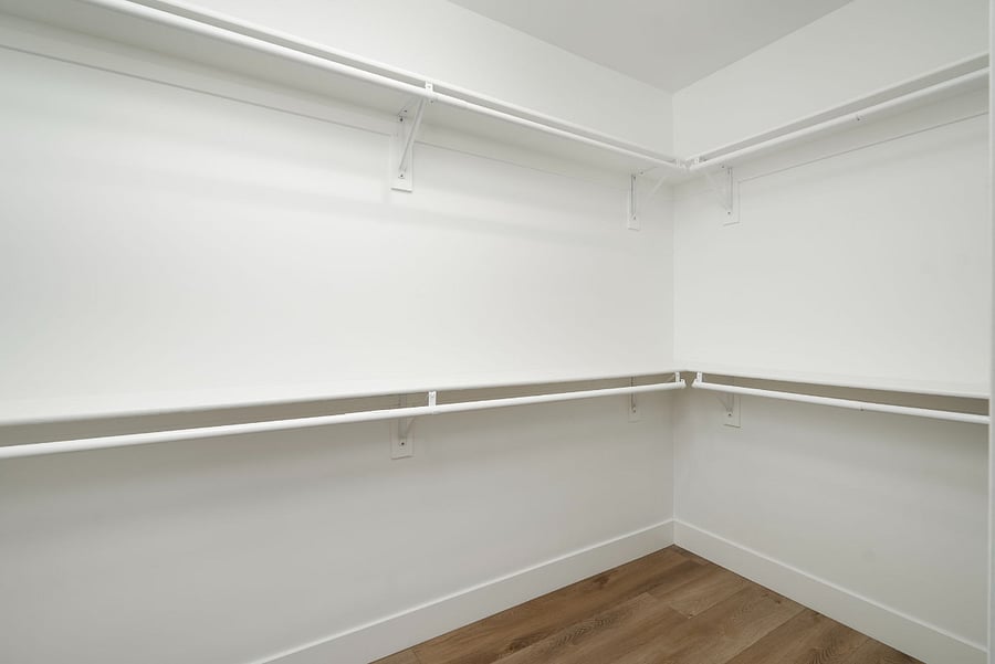 Large expansive closet big enough to even make a nursery.