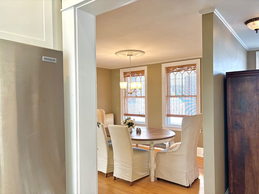Kitchen open to the dining room