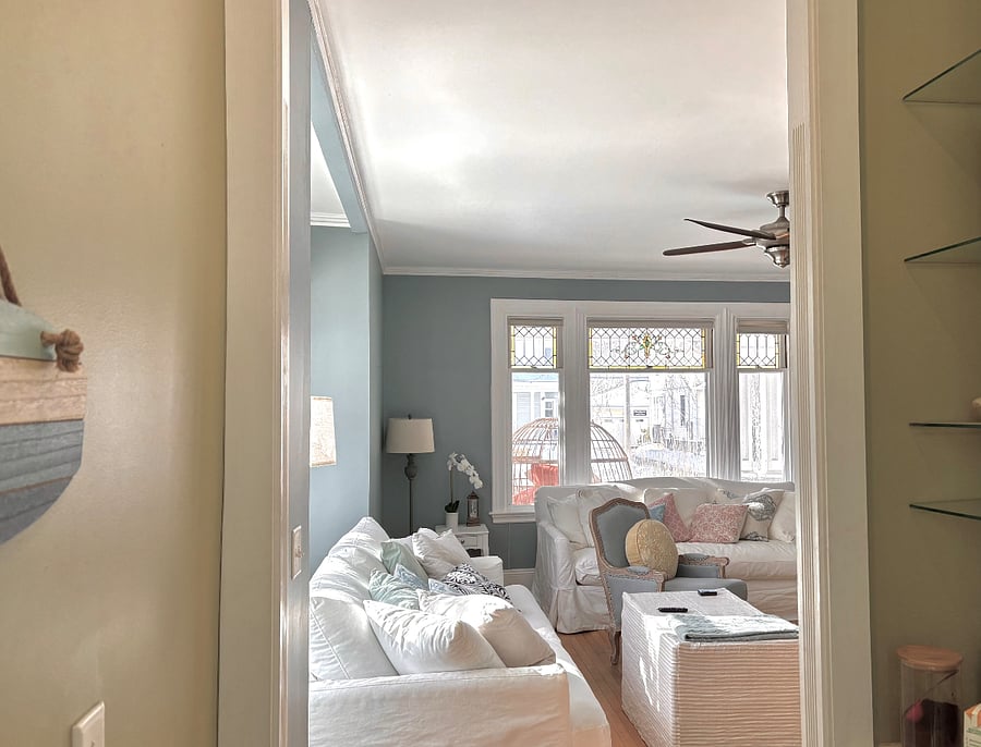 Kitchen open to the living room