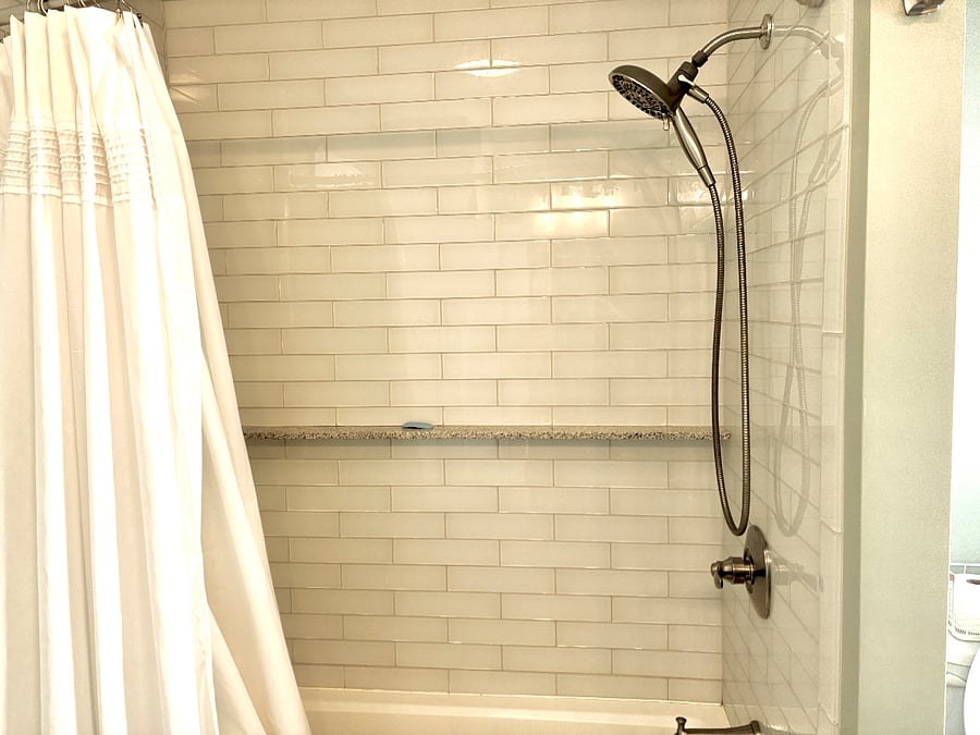 Shower in the shared bathroom