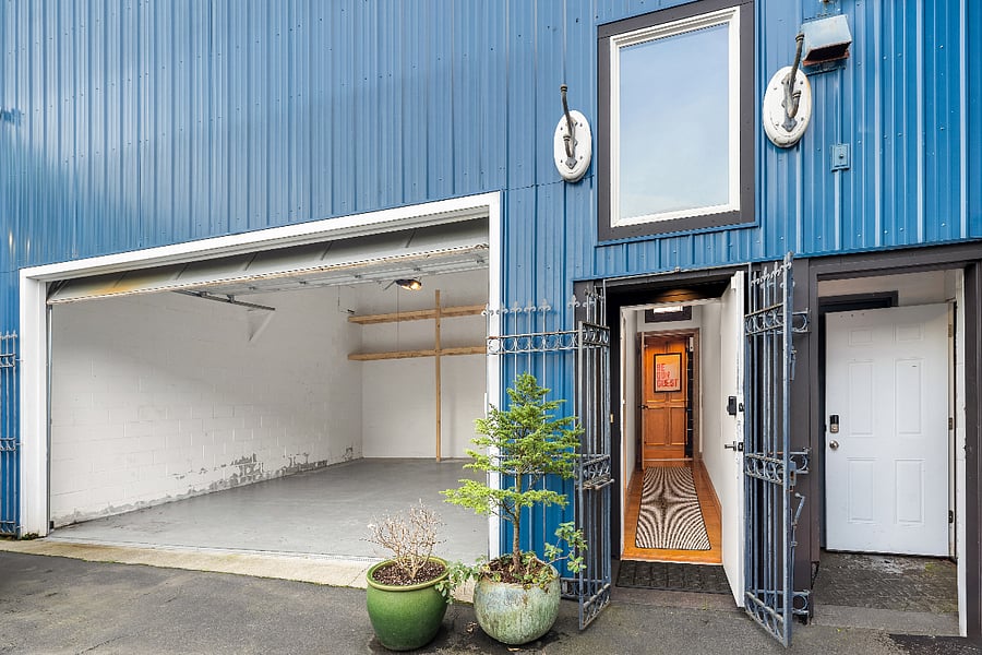 Secure parking in a two car attached garage with interior access to apartment elevator.