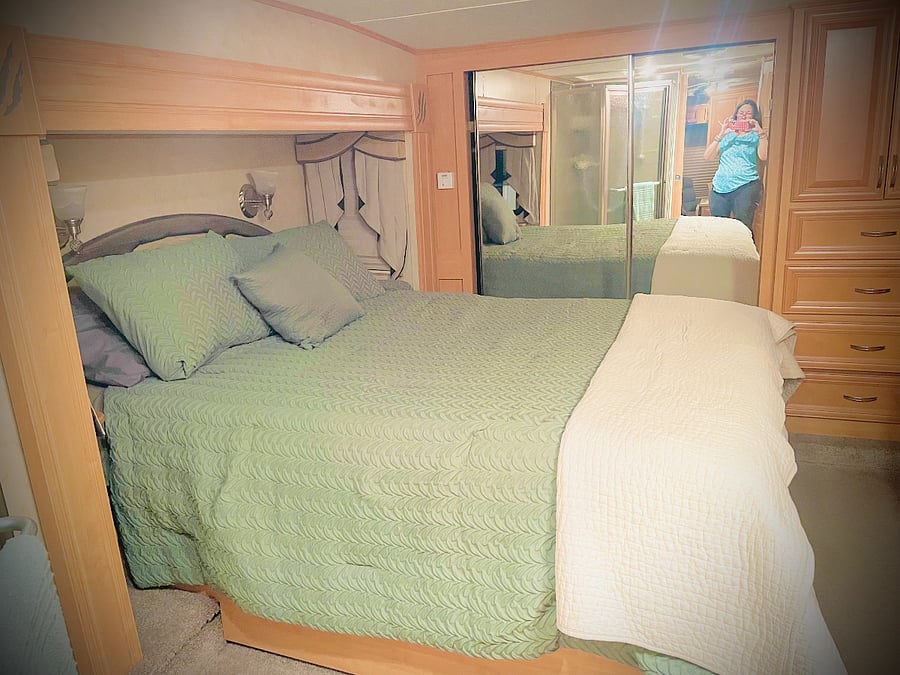 Queen Size Bedding with Double Closet!