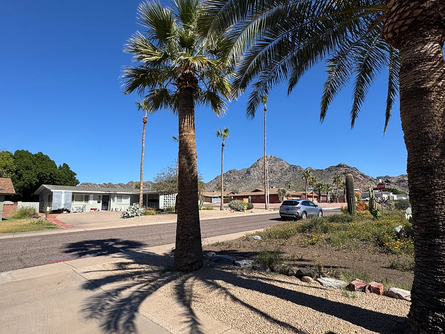 Front yard view. Home is very close to Piestewa Peak.