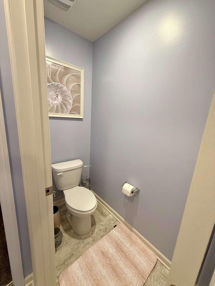 Toilet in the master bathroom