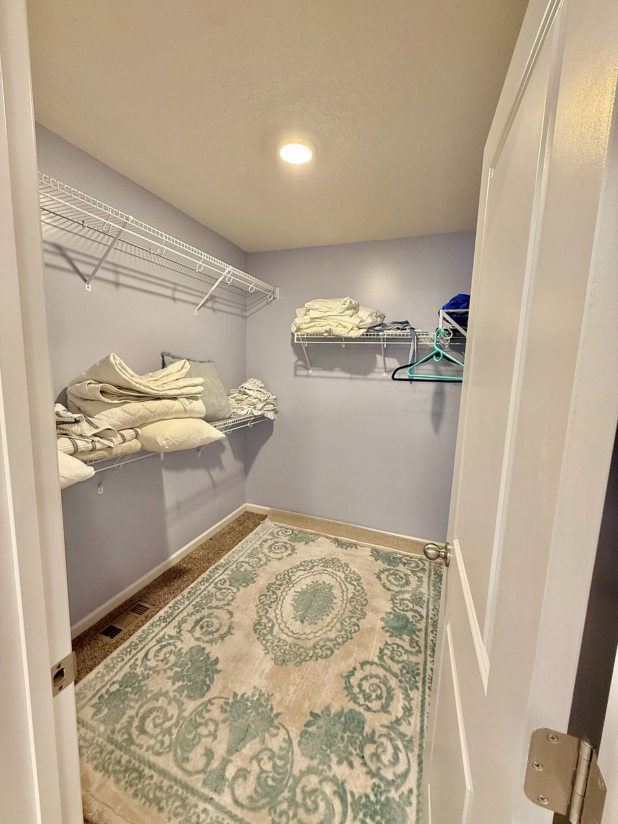 Two walk-in Closets in the master bedroom