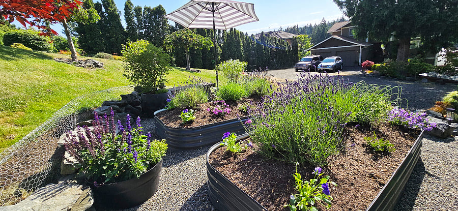 Property gardens and dedicated parking