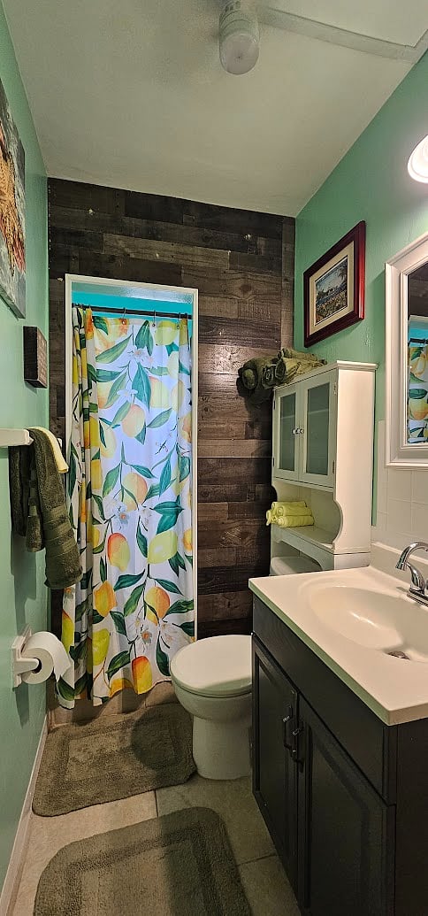 full bath with shower.