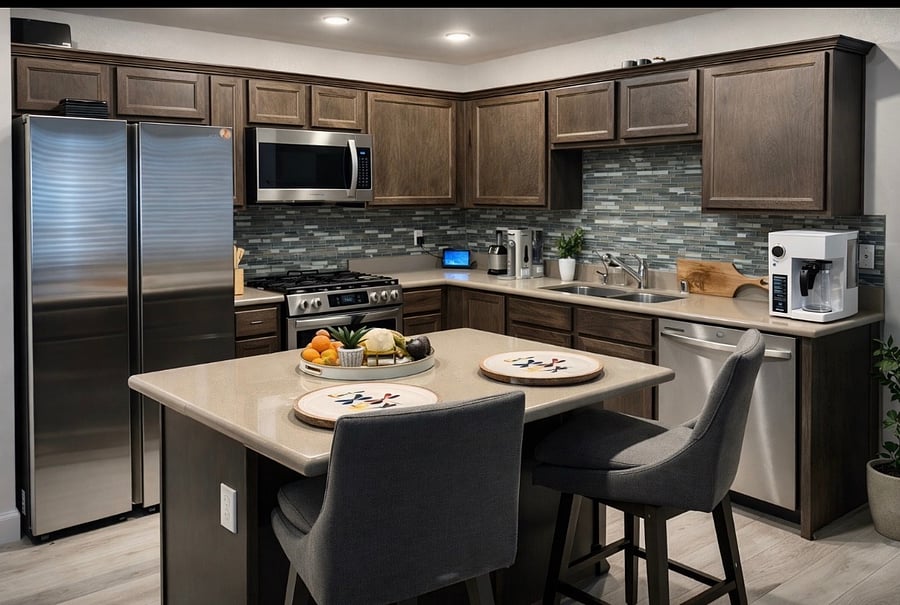 Full Kitchen Access with Filtered Water, Coffee Maker & Dedicated Cabinet Space