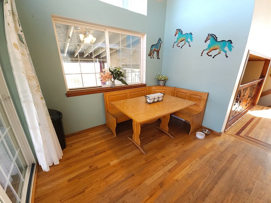 Breakfast nook with seat storage