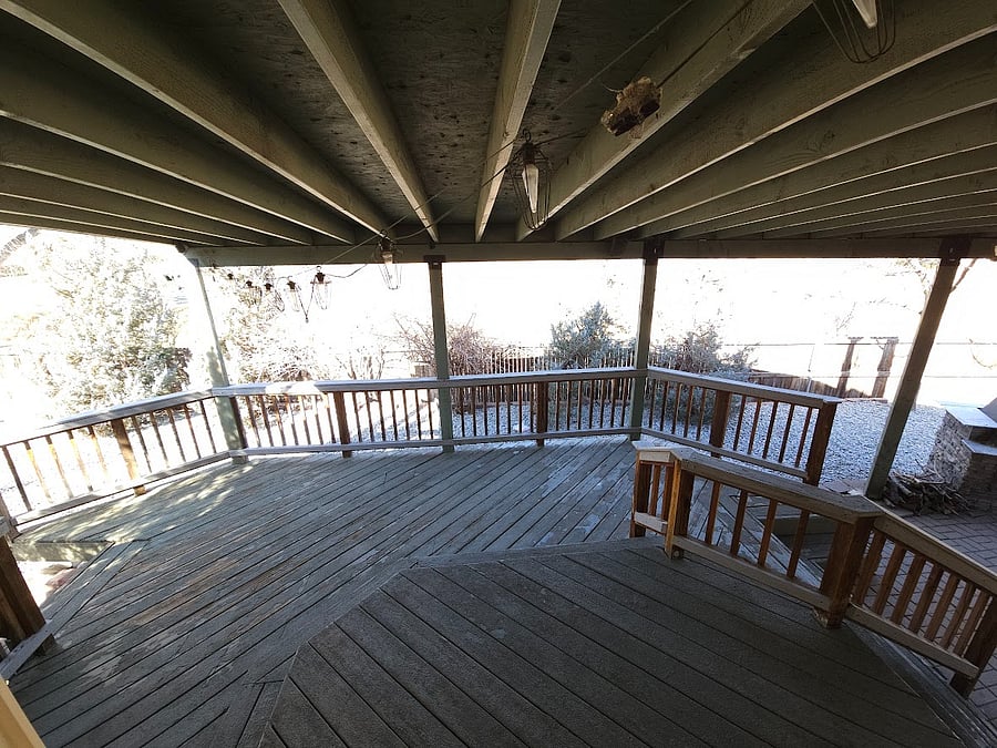 Large covered patio