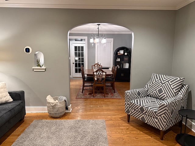 View to dining room from living room.