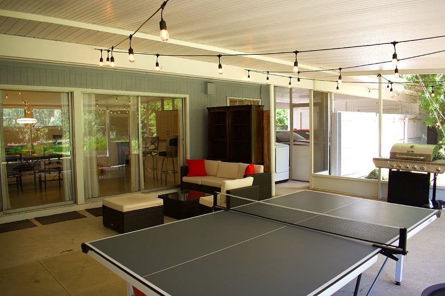 Patio with Ping Pong Table