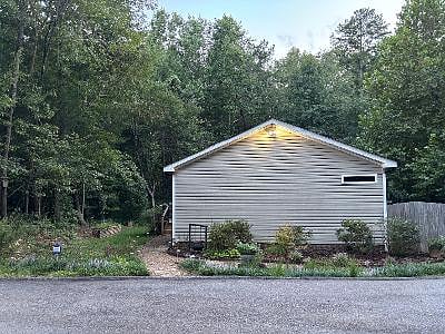 Side view from driveway
